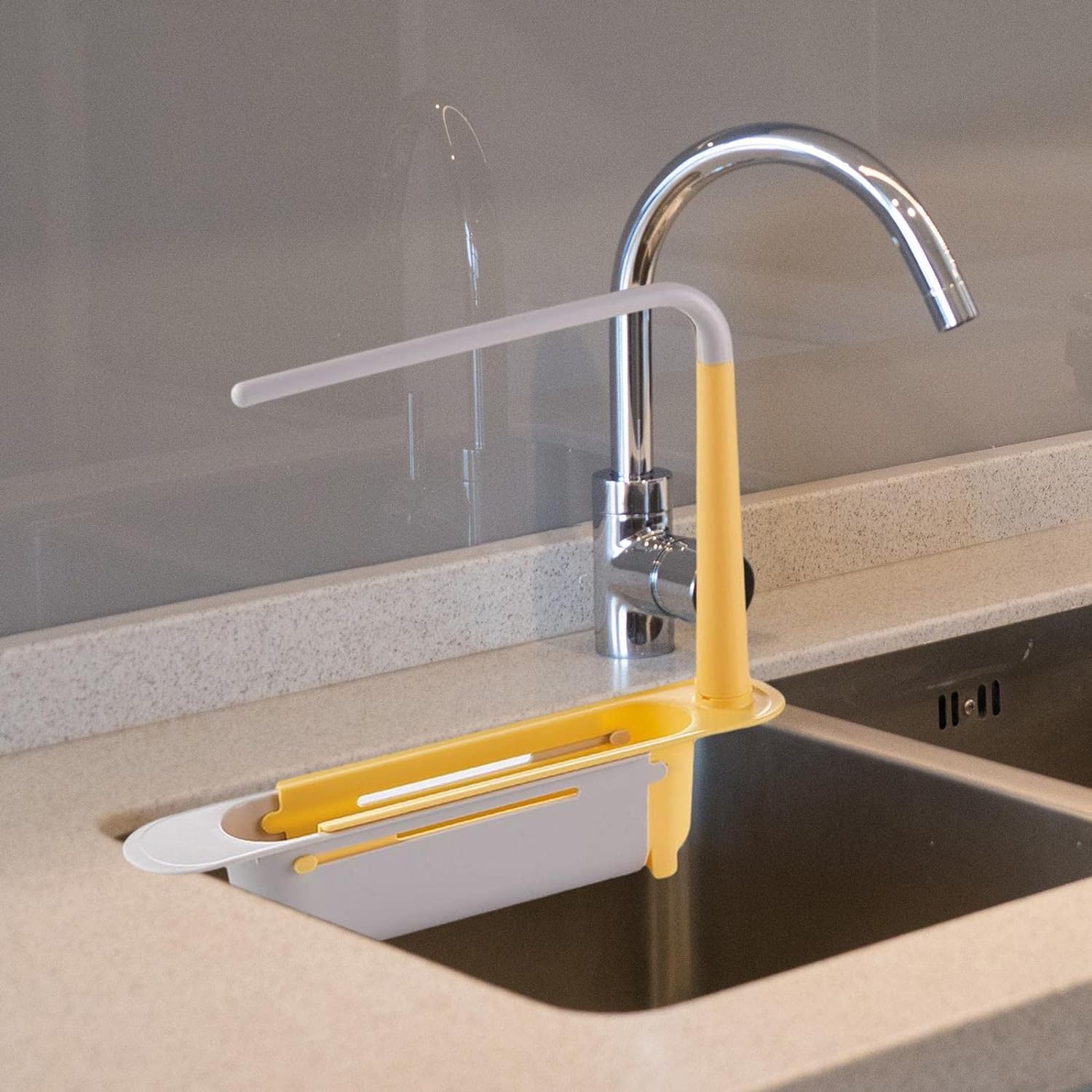 7723 Telescopic Sink Storage Rack Material Kitchen Rag Rack Dishwashing Organizer Shelf Drain Basket Pp Under Sink Organizers ( Mic Color 1 Pc) 7723 Telescopic Sink Storage Rack Material Kitchen Rag Rack Dishwashing Organizer Shelf Drain Basket Pp Under Sink Organizers ( Mic Color 1 Pc)